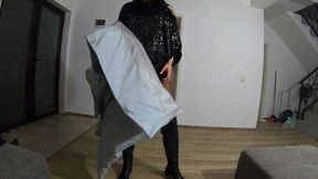 milfycalla- a hot pantyhose cheating-wife play with a cock and have cumshots on her downjackets 225