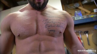 Maskurbate Playing With his Powertool!