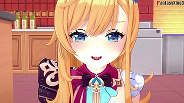 Escoffier RED sex on the kitchen - Genshin Impact - Full & Pov version on Sheer & PTRN: Fantasyking3