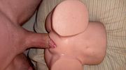 Young daddy fuck his sillicone doll until a creampie