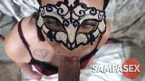 Masked Model Gives Mouth, Gets Ass Wrecked On Camera 31006