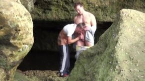 3 fucked by straight in the public beach