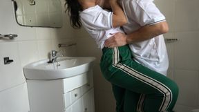 Professor Caught Two Students Fucking In The Bathroom Of A Mexican Public School Real Amateur Sex With Cum In Face