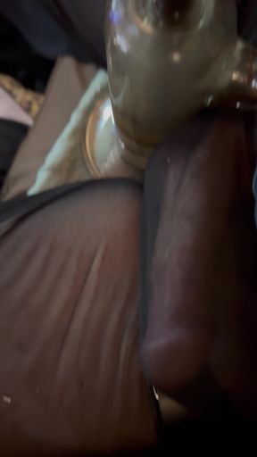 Edging in Sheerblacksilk  This is hopefully a daily activity for a few hours before I have my first orgasm🔥