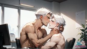 Fantastic XXX Act at the Office Desk with a Muscle Man Spread Broad Open. It's Super-steamy Super-hot Nude Porn Time!