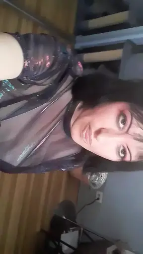 Sexy goth girl in trashed lingerie