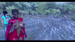 Alien encounters with a big butt&#x1F351; white and ebony woman