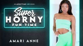Ebony Amari Anne lets the fans know how she masturbates
