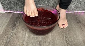 ASMR Gelatin Food Foot Play