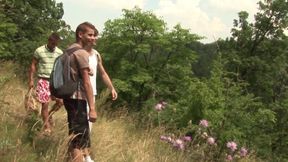 Exclusive video Bareback: Threesome anal sex with hot sexy gays eager for cock