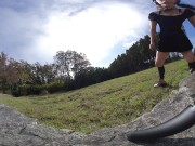 Nude Hula Hooping in a random backyard 180 VR Virtual Reality 3D