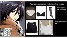 JOI FR Mikasa (snk): JOI / CEI / pissplay / humiliation