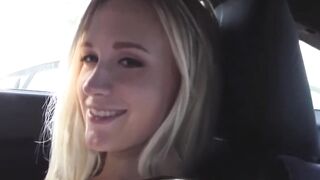 sexy Slender Blonde 19 Year Old Paid Money by Stranger to Pounded him pov