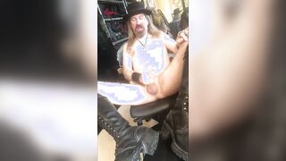 Longhairdude shoots XXL geyser nude in 20-crevice Wesco Lineman Logger Shoes (in two parts)