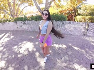 Small Screw Doll Catches A Ride On A Large Wang