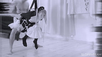 CCTV: Blonde Teen Fucked on Swing * SUSPENSION BONDAGE Shibari BDSM