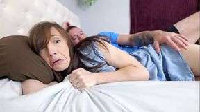 Stepson bangs stepmom hard leaving her creampied