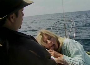 Beautiful blonde gives an amazing blowjob on the boat