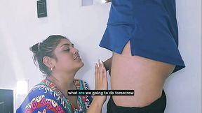 Aly puts her stepson'_s cock in her mouth and gives him a delicious blowjob