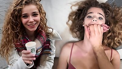 SPARE SOME CHANGE ? - Her First Time On Camera