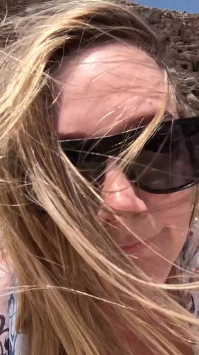 Hot Naked MILF Teasing on the Public Beach