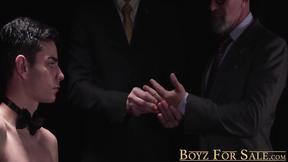 ”Twink Eli Bennet rides & bounces on the hard huge dick of daddy Lance Charger”