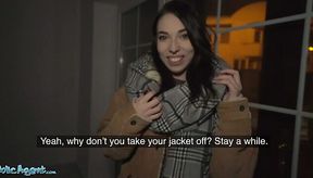 Italian babe Giada sucks and fucks for cash in public