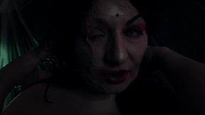Horror Witch Mistress Arya Grander teaches MILF JOI with strap-on