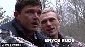 Bryce with Scott Harbor Sebastian Young Tom Faulk at Backwoods Bareback Part 3 Scene 1 - Trailer preview - Bromo
