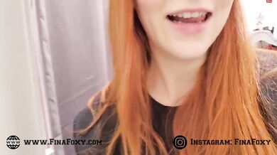 Redhead Teen Fingerfucks Herself in Plain View of the Locker Room
