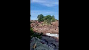 he almost caught me when i went to show off on the rocks at the beach.