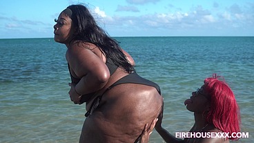 Beach Day with Big Ass Juicy Tee and fat pussy barbie Bugatti