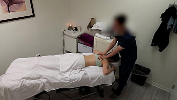Japanese Waitress Takes Massage Therapist's Big Cock