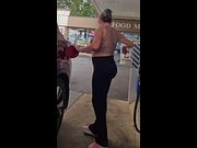 Tits out gas pumping