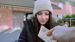Italian Cutie Rides Dick At School & Gets Pounded Doggy Style
