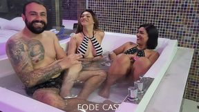 fode cast - a trans rabuda karyn kasterine no menage com o casal