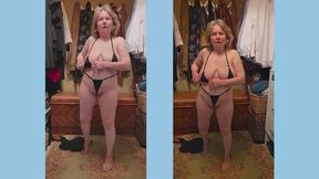 70 Bikini GILF Masturbating