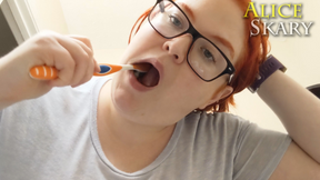 Brushing My Teeth In The Hall Bathroom