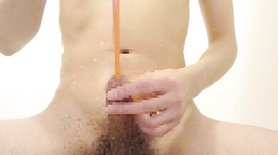 Thin cock stretches pee hole gushing prostate milked raw