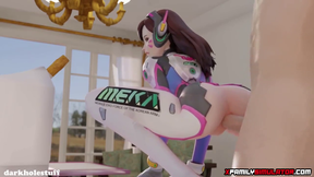 Sexually Attractive rump Dva and other heroes get fornicateed hard