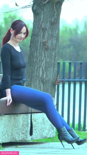 Even in her clothes, she turns me on. Full video only on JenySmith.net