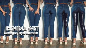 Teasing and wetting my jumpsuit on purpose