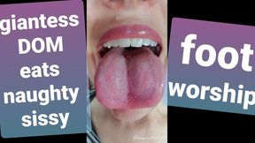 Giantess Shrinks and Eats Sissy