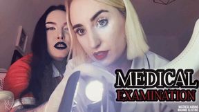 Medical examination by 2 cruel femdom nurses POV