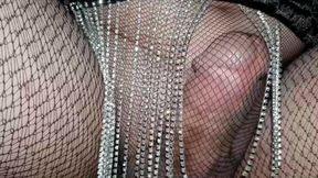 Dani Cums Big in Sexy Black Fishnet