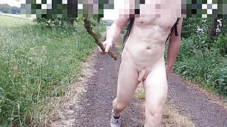 Outdoor naked walking