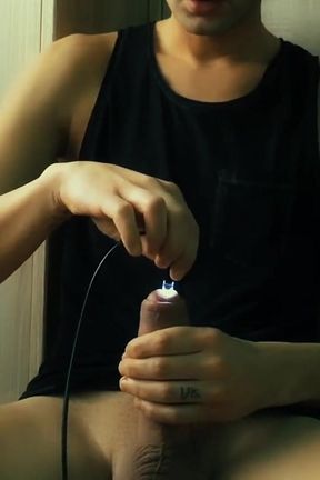 View Inside Cock While Jerking and Cumshot ( Camera Inside Dick )