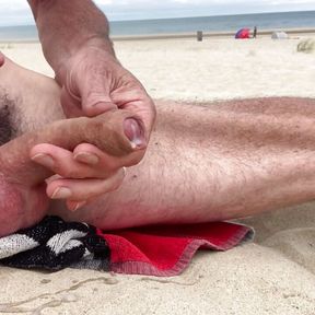 Cum on beach