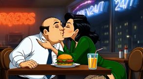 Slut Wife Fucked in Dirty Public Toilet. Cartoon