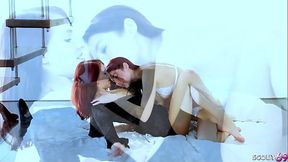 Two Candid Redhead Girls Lick each others Pussy in First Lesbian Sex